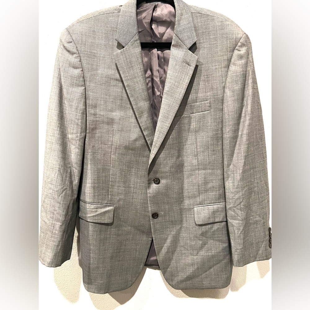 Lauren Ralph Lauren Mens Ultraflex Classic Fit Wool Sport Coat Blazer Grey 42R